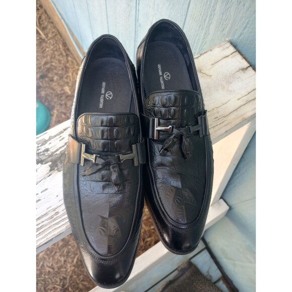 Giovanni Valentino Black Embossed Loafers - Men’s Size 265 (US 8.5) main image 4